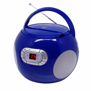 Soundmaster SCD2120BL Boombox tragbares Radio mit CD-Player Hörbuchfunktion Kinderradio Seniorenradio