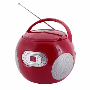 Soundmaster SCD2120RO Boombox tragbares Radio mit CD-Player Hörbuchfunktion Kinderradio Seniorenradio