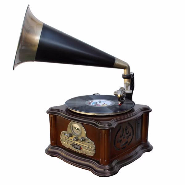 Soundmaster NR917 Retro Plattenspieler Grammophon UKW-Radio CD-Player Kassette USB SD Bluetooth Encodingfunktion