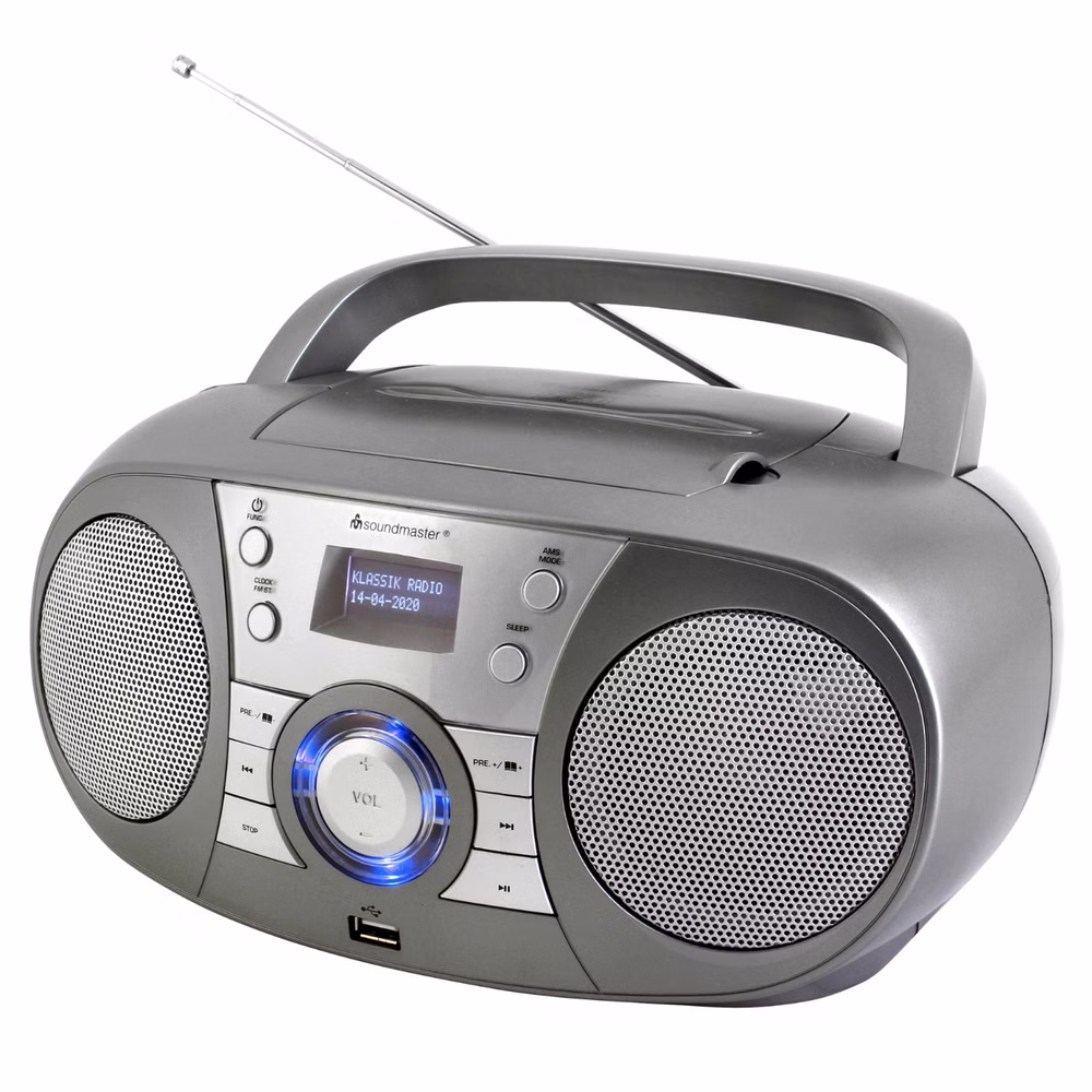 Soundmaster SCD1800TI Radio numérique DAB+ FM Boombox avec CD MP3 Bluetooth Streaming Connexion USB