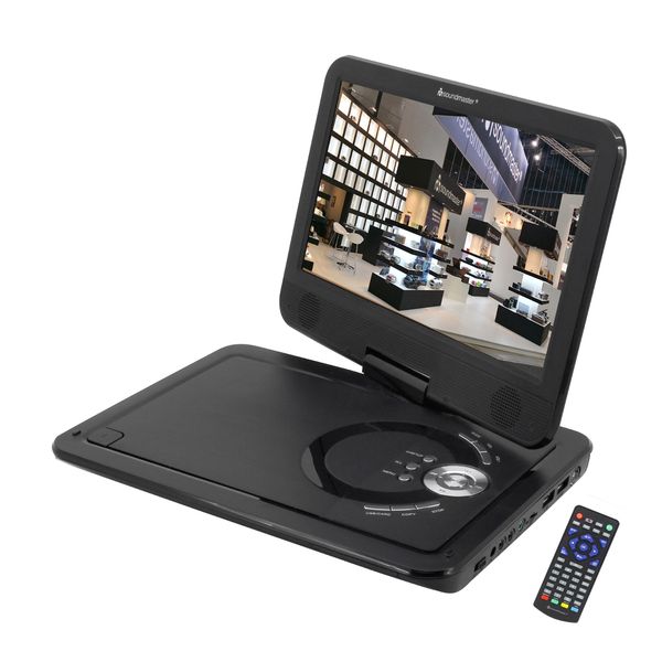 Soundmaster PDB1910SW tragbarer DVD-Player mit DVB-T2 HD-Tuner und 10.1. TFT Bildschirm inkl. 300 Spielen