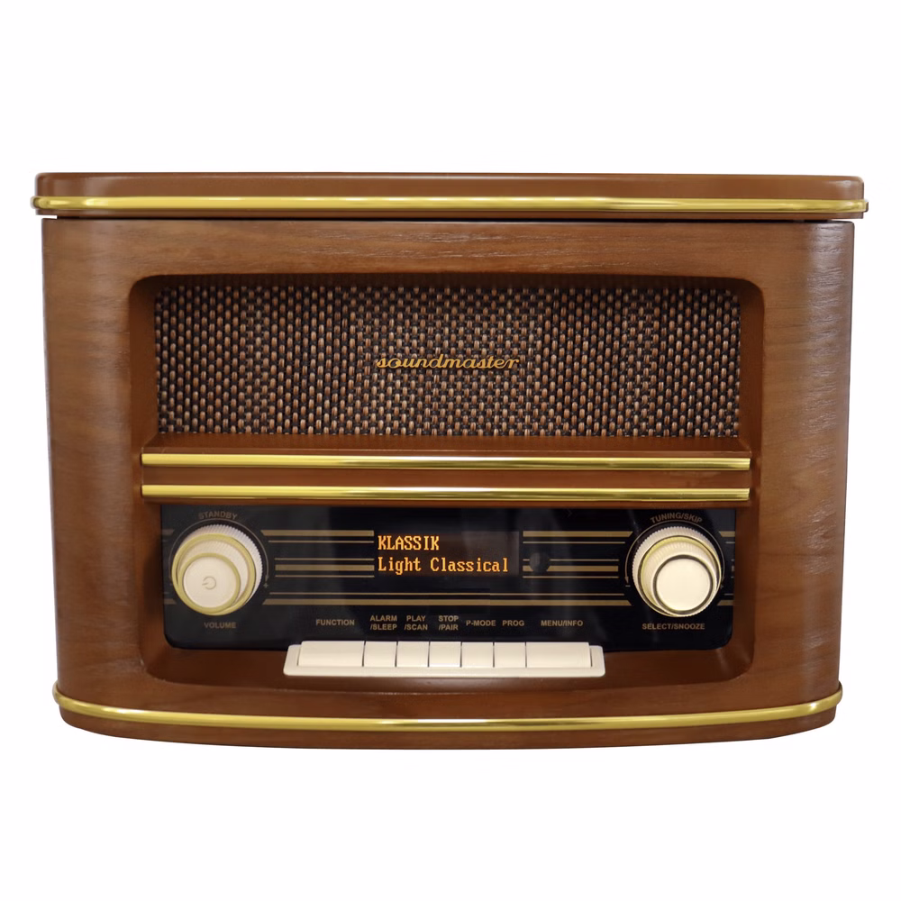 Soundmaster NR961 Retro Stereoanlage Kompaktanlage Equalizer Digitalradio DAB+ CD-Player USB MP3 AUX Bluetooth