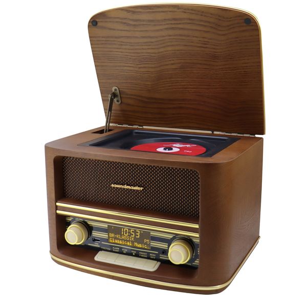 Soundmaster NR961 Retro Stereoanlage Kompaktanlage Stereo Equalizer Digitalradio DAB+ CD-Player USB AUX Bluetooth