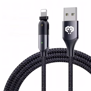 MonkeyTEC USB-C auf Lightning Schnelladekabel mit Datenübertragung für Apple Iphone 180° Rotation