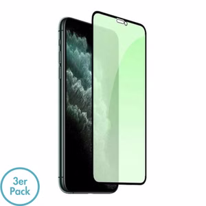 MonkeyTEC 3er-Set Displayschutzfolie 9H Augenschutz Anti-Blaulicht Anti-UV-Licht für empfindliche beanspruchte Augen ideal für Kinder Apple iPhone