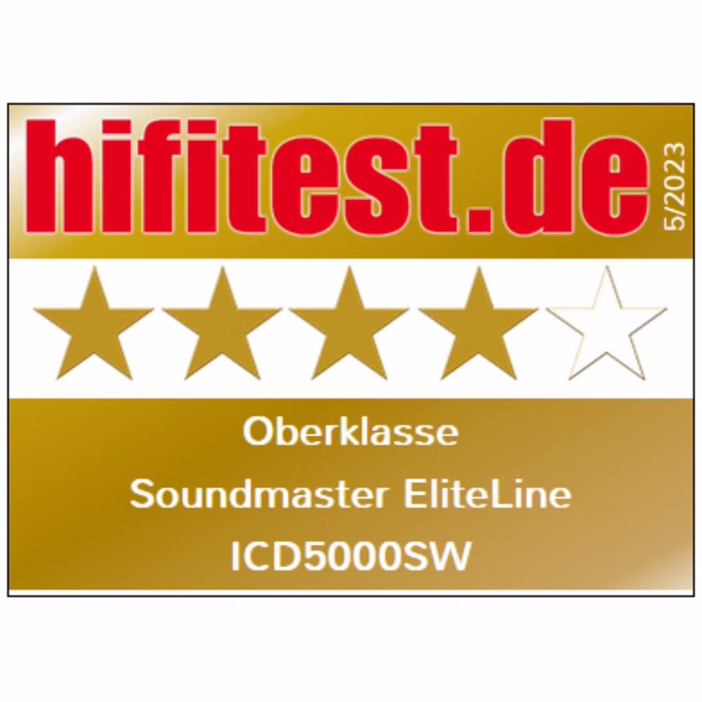 Soundmaster EliteLine ICD5000SW Stereoanlage Internetradio CD-Player WLAN DAB+ UKW-Radio USB AUX Optischer Eingang Undok App-Steuerung Spotify 2 x 50 Watt RMS