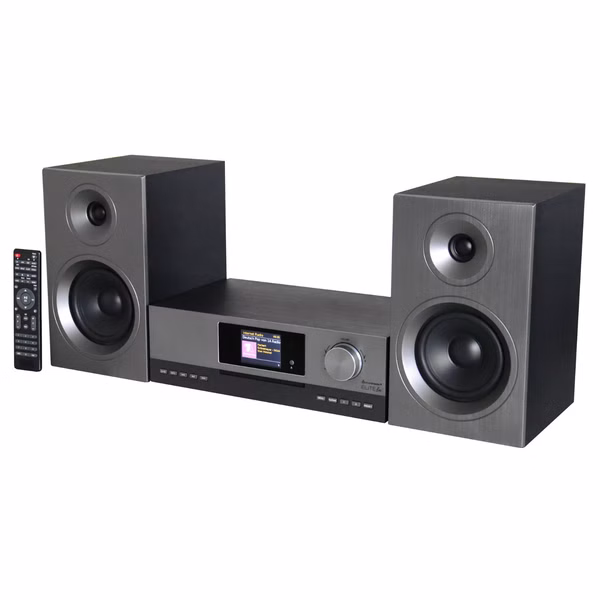 Soundmaster EliteLine ICD5000SW Stereoanlage Internetradio CD-Player WLAN DAB+ UKW-Radio USB AUX Optischer Eingang Undok App-Steuerung Spotify 2 x 50 Watt RMS