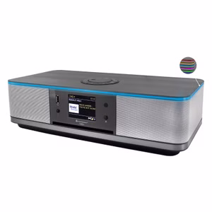 alt-soundmaster Icd2023sw internetradio bild von vorne leicht seitlich mit led licht leiste