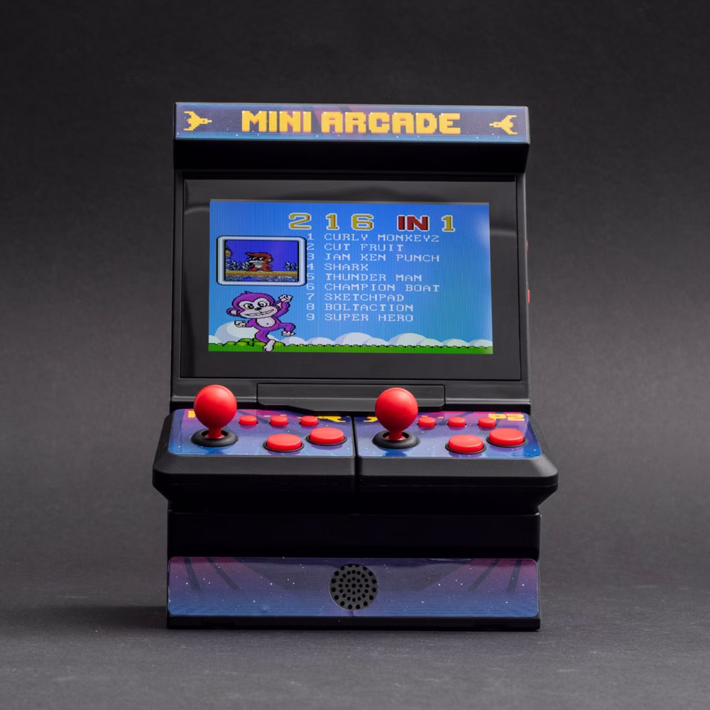 ORB Retro 2 Player Arcade Machine mit 300 Spielen 8-Bit und 2 kabellosen Controllern Fernseher AV-Anschluss