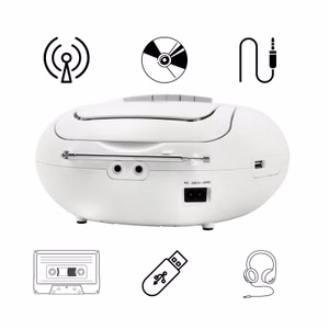 Soundmaster SCD7800 tragbares Digitalradio CD-Player Kassettenspieler Hörbuchfunktion DAB+ UKW-Radio USB-Anschluss Kopfhöreranschluss