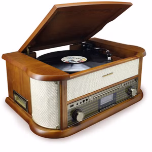 B-WARE Soundmaster NR566BE braun Stereoanlage mit Plattenspieler VOLLE GEWÄHRLEISTUNG!
