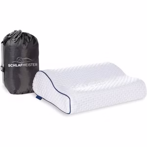 Schlafmeister orthopädisches Nackenstützkissen Memory Foam thermoregulierend Made in Europa Reisekissen für unterwegs 