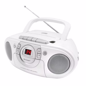 Soundmaster SCD5100WE tragbarer CD-Player Radiorecorder Kassettenrecorder AUX-Anschluss