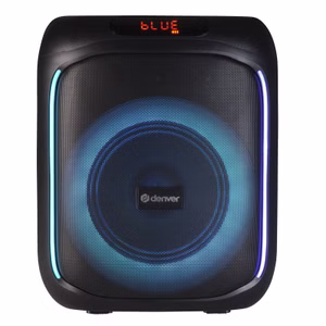 DENVER BPS-165 – Kompakter Bluetooth-Partylautsprecher mit LED-Lichteffekten, Fernbedienung