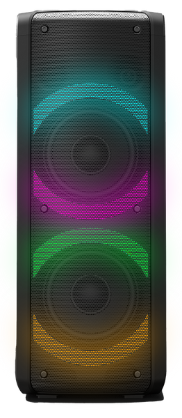 DENVER BPS-352 – Karaoke Bluetooth-Partylautsprecher mit LED-Lichteffekten und Mikrofon
