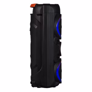 DENVER BPS-459 – Karaoke Bluetooth-Partylautsprecher Akku mit LED-Lichteffekten und Funk Mikrofon, 400W (40 RMS)
