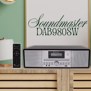 Soundmaster DAB980SW Stereo Kompaktanlage DAB+/UKW, CD‑MP3, USB & Bluetooth mit Weck‑ & Hörbuchfunktion