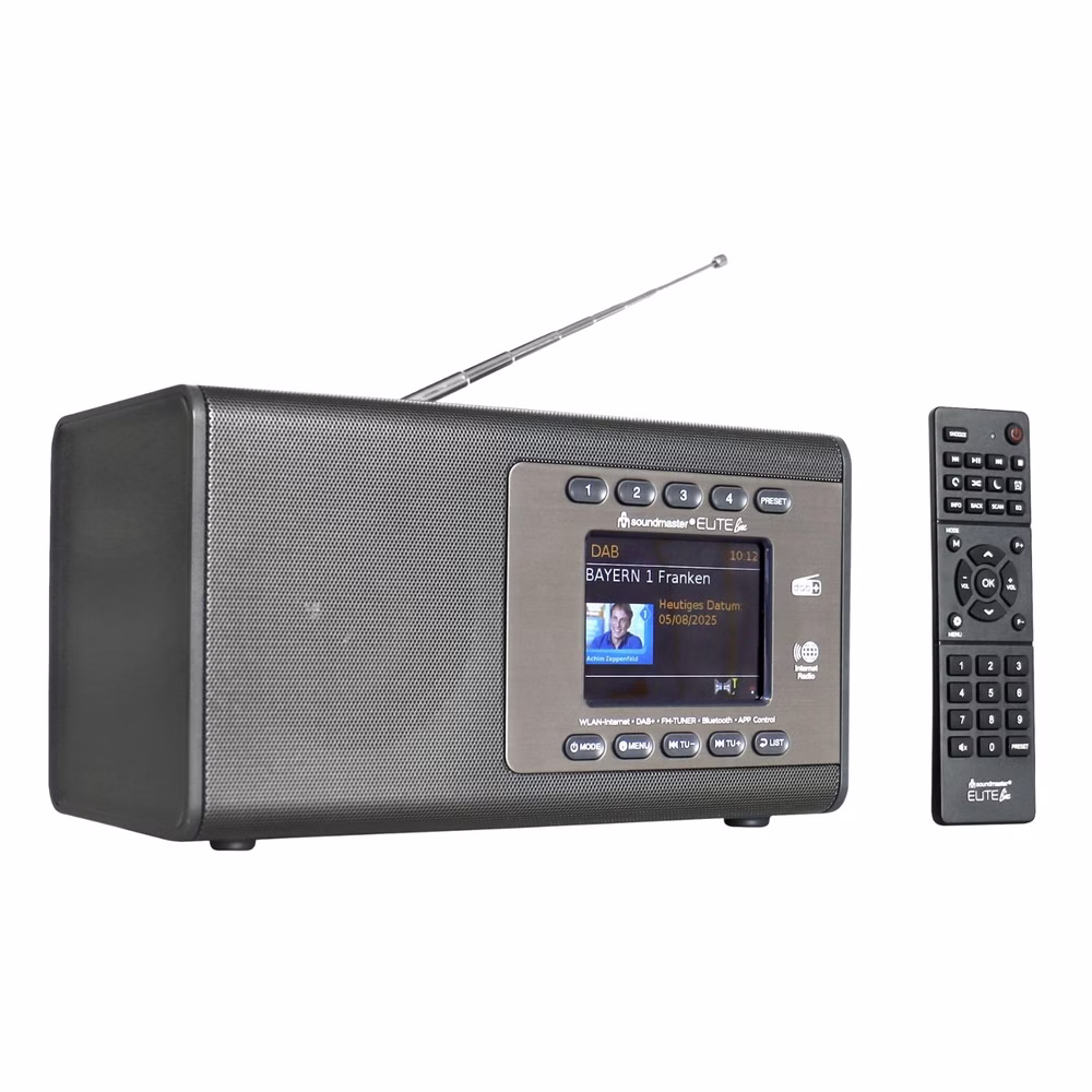 Soundmaster EliteLine IR7000TI WLAN-Internetradio – Smartes DAB+/UKW Radio mit Bluetooth, USB-MP3 & App-Steuerung