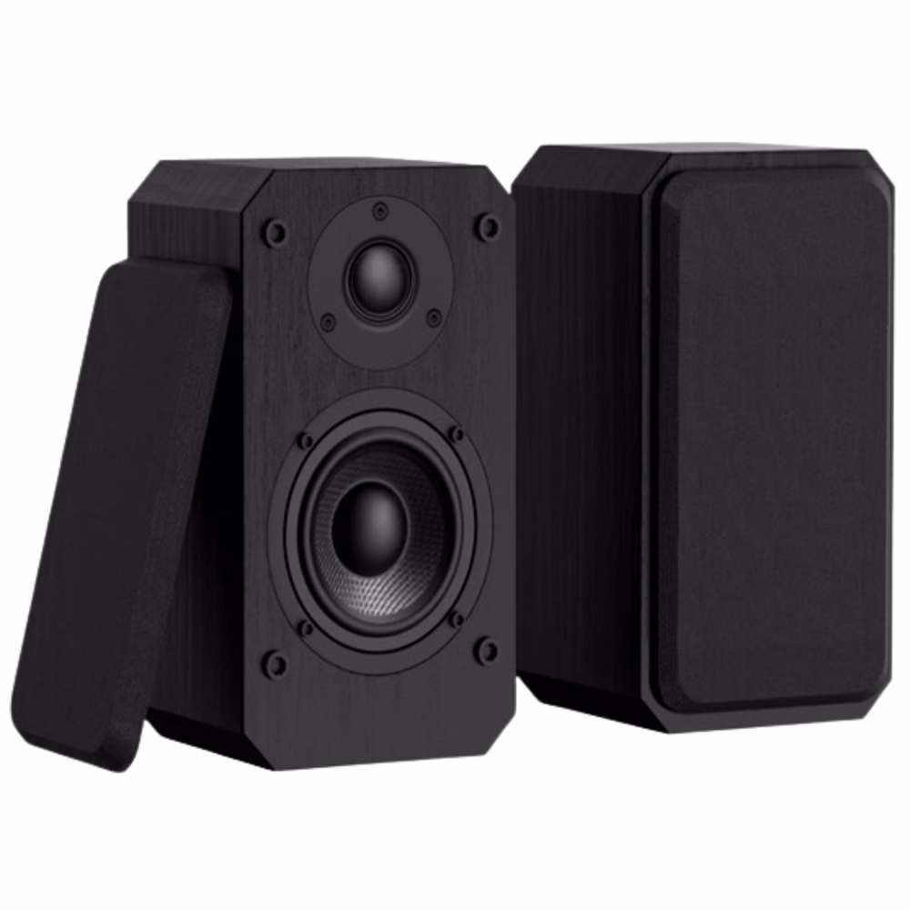 Soundmaster LS5050SW HiFi Regallautsprecher – Kompakte 2-Wege Bass-Reflex autsprecher für kraftvollen Sound