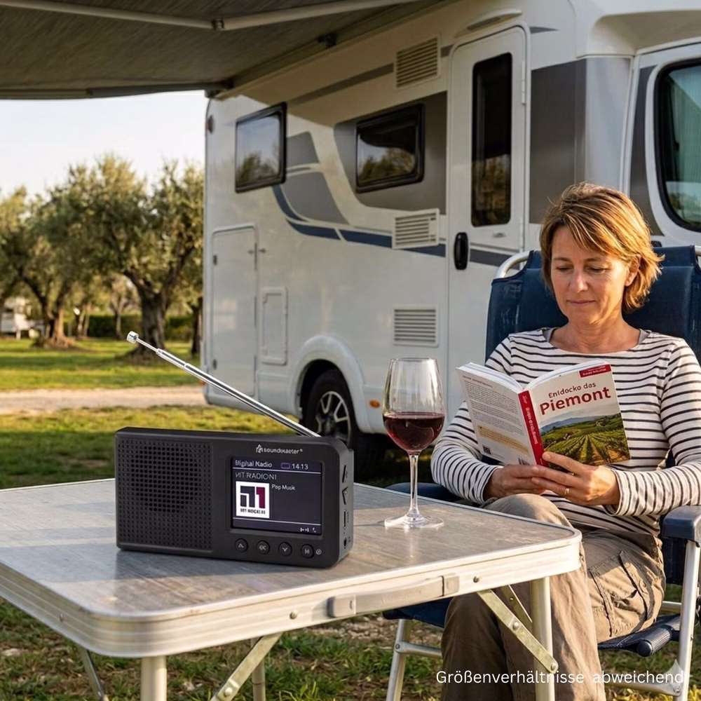 Soundmaster DAB175SW – Kompaktes DAB+ / UKW-Radio mit Bluetooth, Farbdisplay und eingebautem Akku