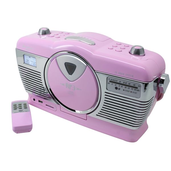 Soundmaster HighLine RCD1350PI Vintage Radio CD-Player USB-Anschluss SD-Karte Wecker mit Naturklängen Fernbedienung
