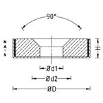20x7 mm MIT 4.5 mm BOHRUNG UND SENKUNG INDUSTRIE N35 50x NEODYM TOPF MAGNET 20x7 mm MIT 4.5 mm BOHRUNG UND SENKUNG INDUSTRIE N35 50x NEODYM TOPF MAGNET