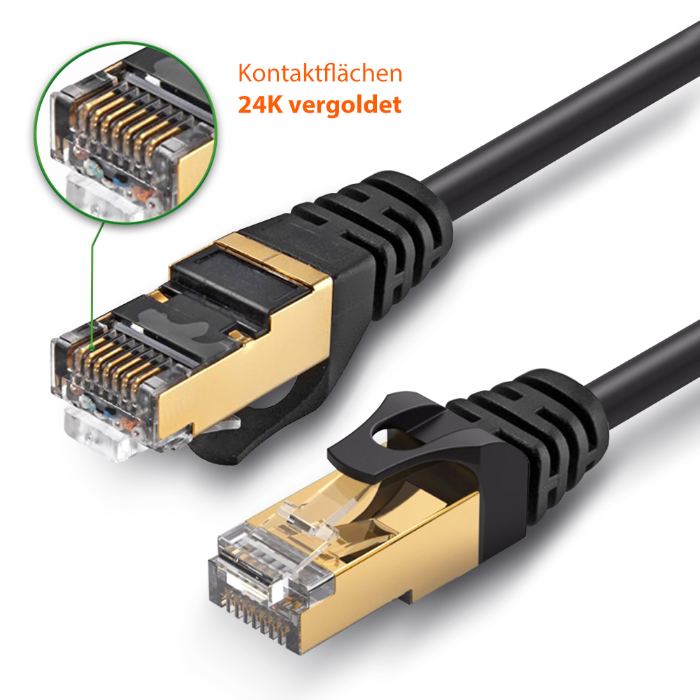 10x CAT5e Netzwerkkabel 25cm - Patchkabel RJ45 Für Router, PC & Netzwerk