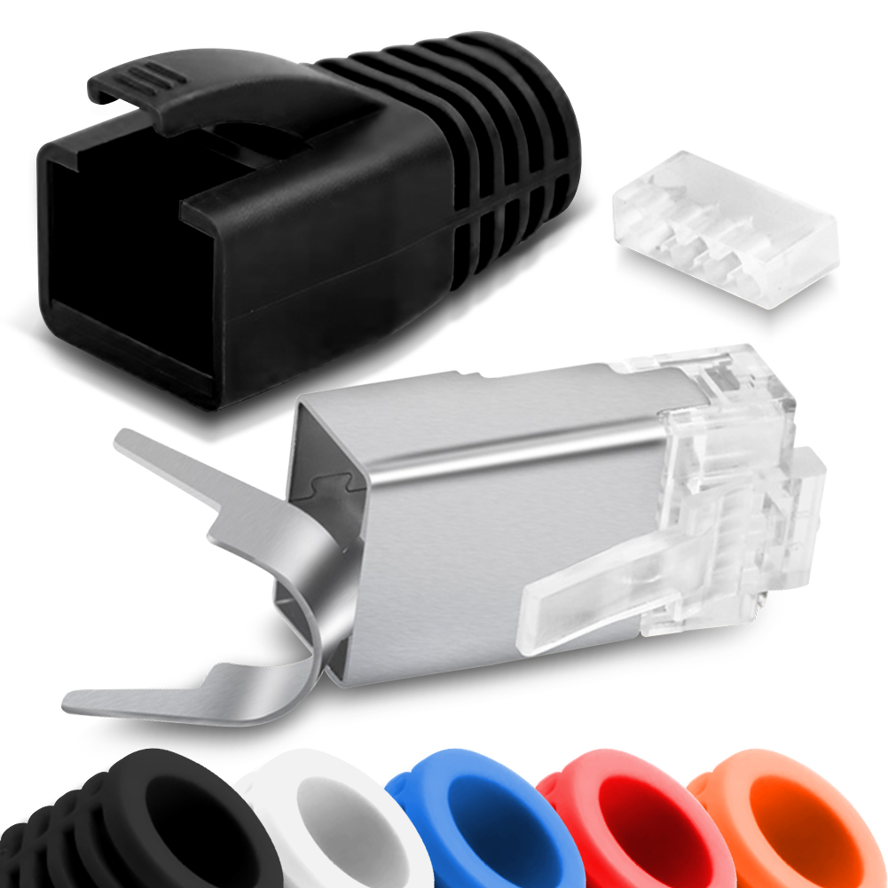 Netzwerkstecker CAT 7 CAT 6 CAT 6A RJ45 Netzwerk LAN Stecker vergoldete Kontakte LTS