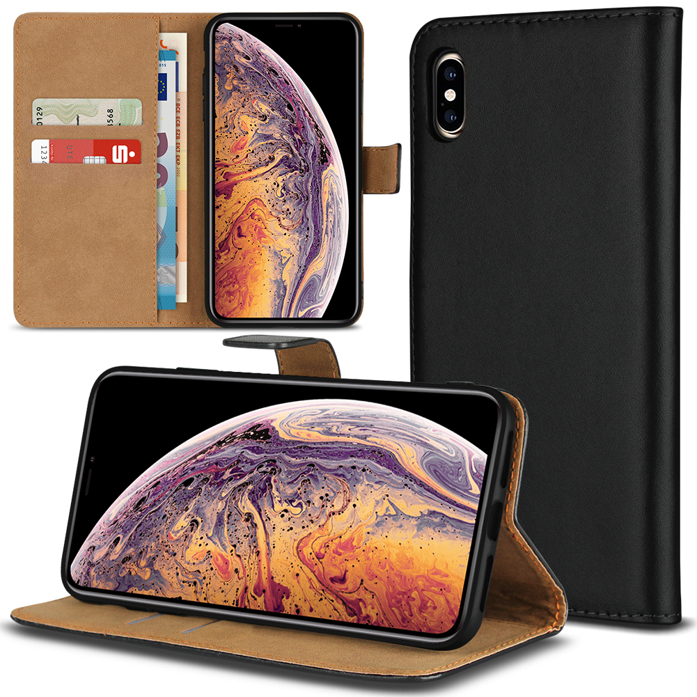 Klapphulle Apple Iphone Xs Max Leder Tasche Cover Flip Case Hulle