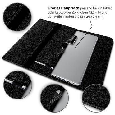 Laptop Tasche Sleeve Hülle Schutztasche Filz Cover für Tablets und Notebooks