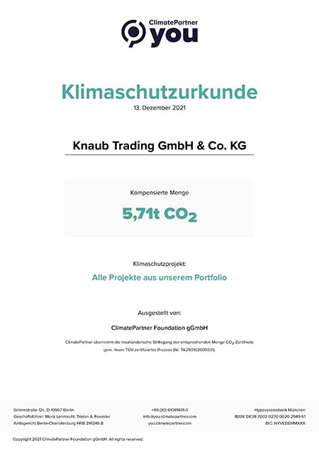 Urkunde Partner im Klimaschutz