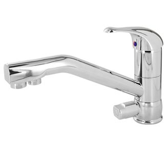 3 Wege Wasserhahn flach Chrom Optik
