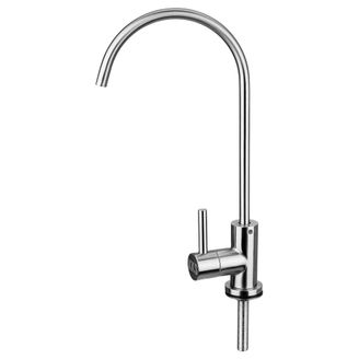 Edelstahl Wasserhahn mit Drehgriff für Wasserfilter und Osmoseanlagen