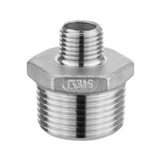 Edelstahl Reduziernippel 3/4 x 1/4 Zoll