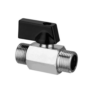 Metall Absperrventil Kugelhahn mini AG AG 3/8 Zoll