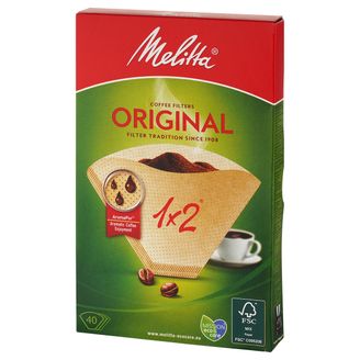 Melitta AromaPor Filtertüten "1x2" naturbraun 40 Stück