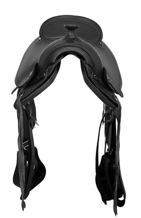 A&M Reitsport VSD Sattel 17,5 Zoll - Baumloser Ledersattel Mit Wechselbaren Kopfeisen