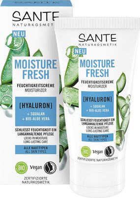 Sante Moisture Fresh Feuchtigkeitscreme mit Hyaluron, Squalan & Bio-Aloe  Vera | viasalutis Naturkosmetik