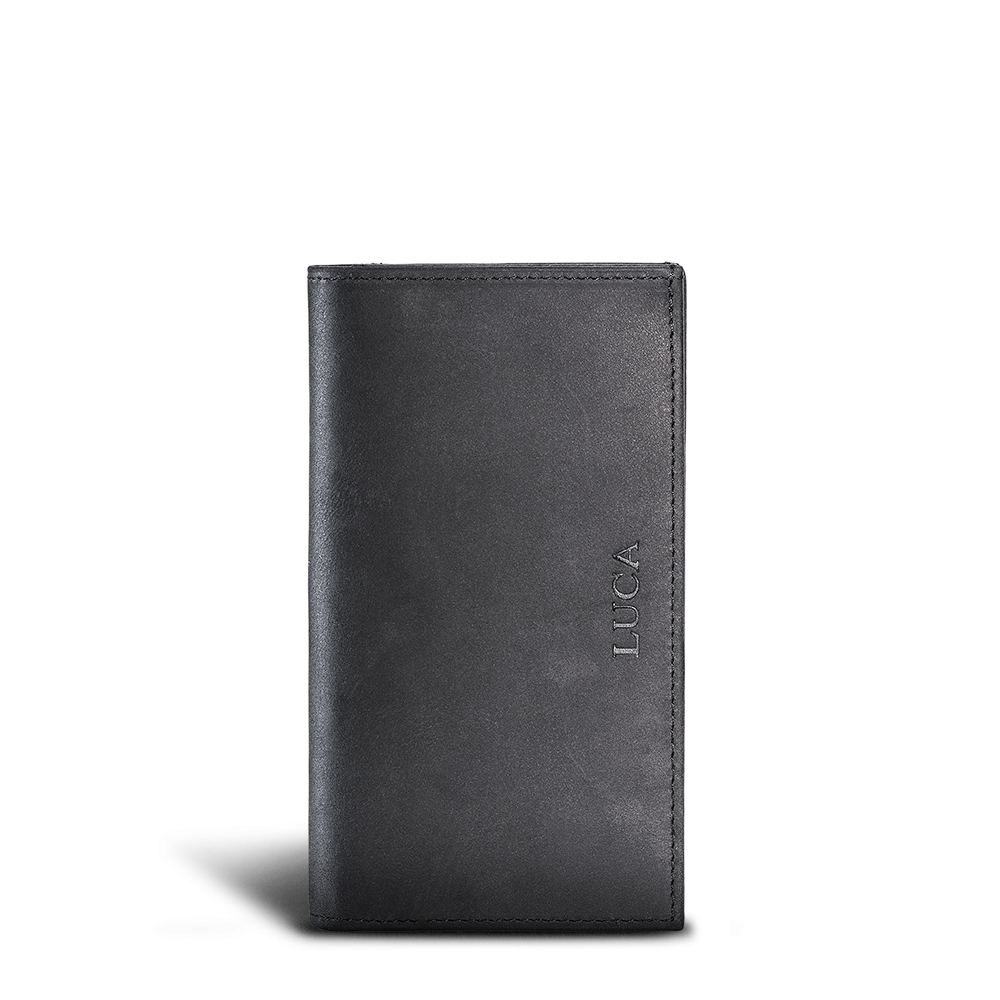 LUCA iPhone Plus & Max Etui - Nubuk schwarz 2