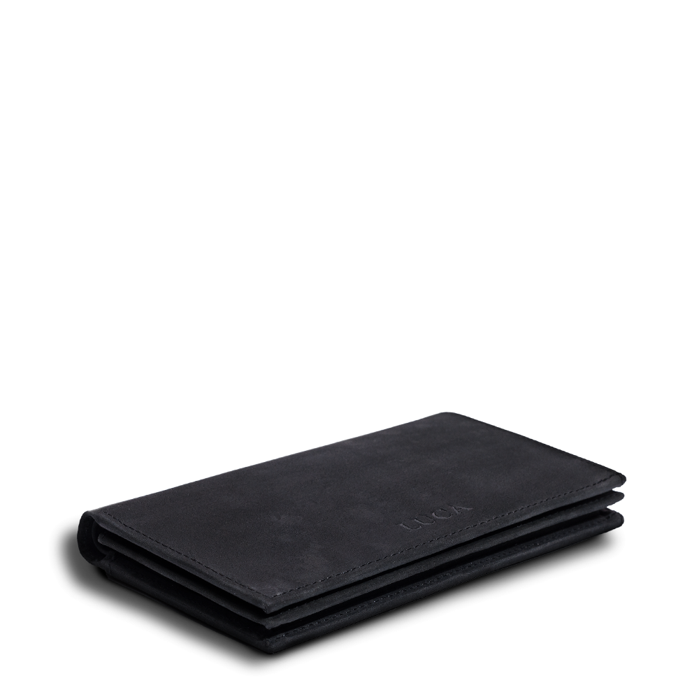 LUCA iPhone Plus & Max Etui - Nubuk schwarz 5