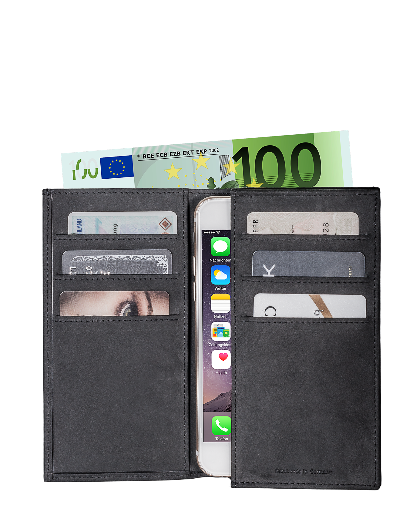 LUCA iPhone 6 wallet - nubuck black 1