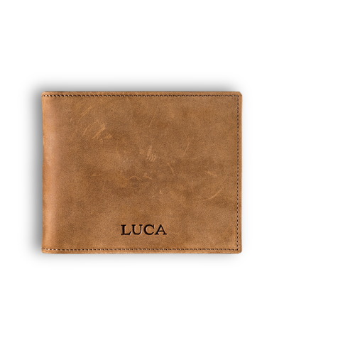 Slim Clip Wallet - Nubuk Antique Brown 2