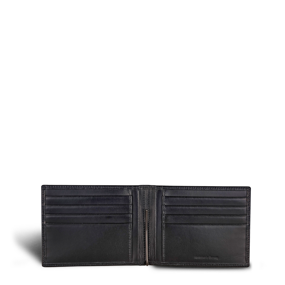 Slim Clip Wallet - Kalbleder schwarz 1