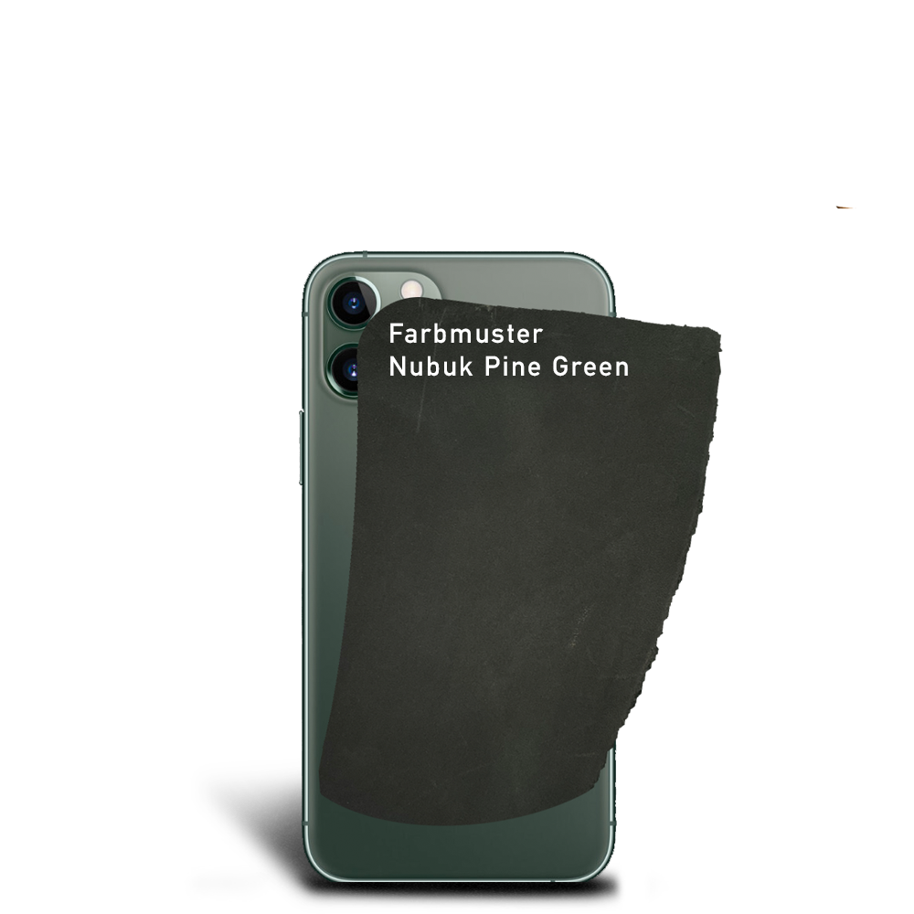 LUCA iPhone Plus & Max Etui - Nubuk Pine Green 1