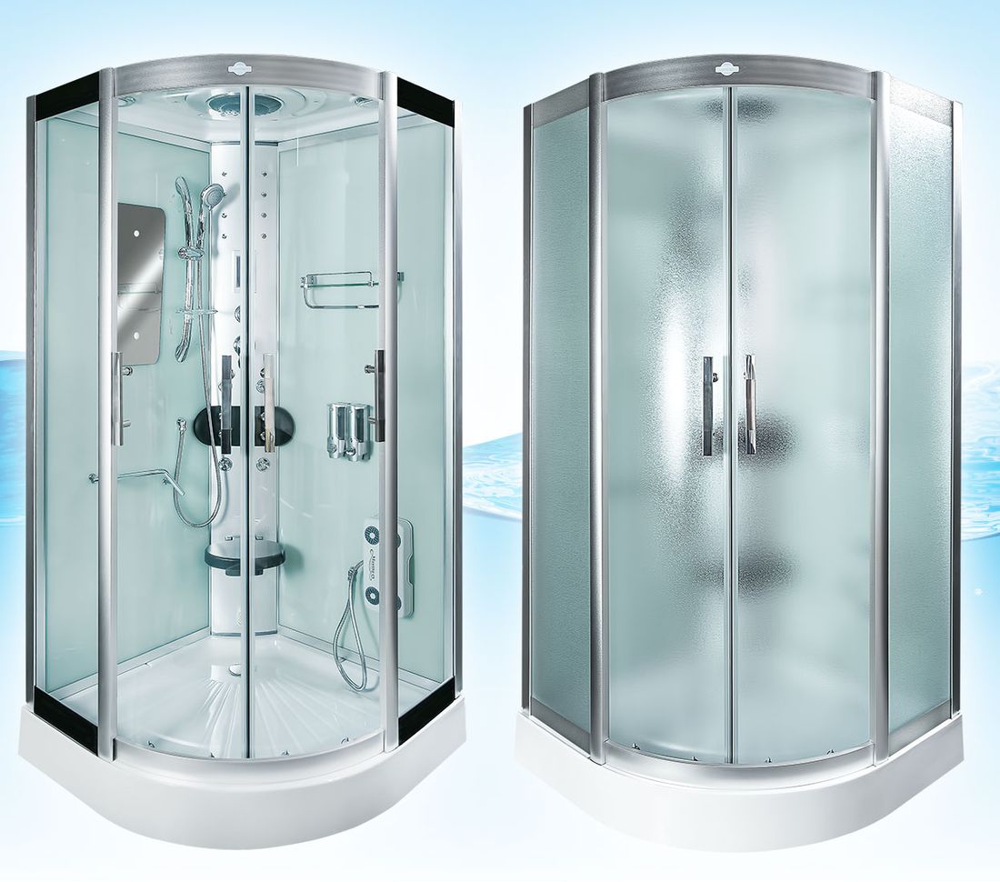 AcquaVapore DTP8046 WS Dampfdusche Dusche Fertigdusche 80x80 90x90 ...