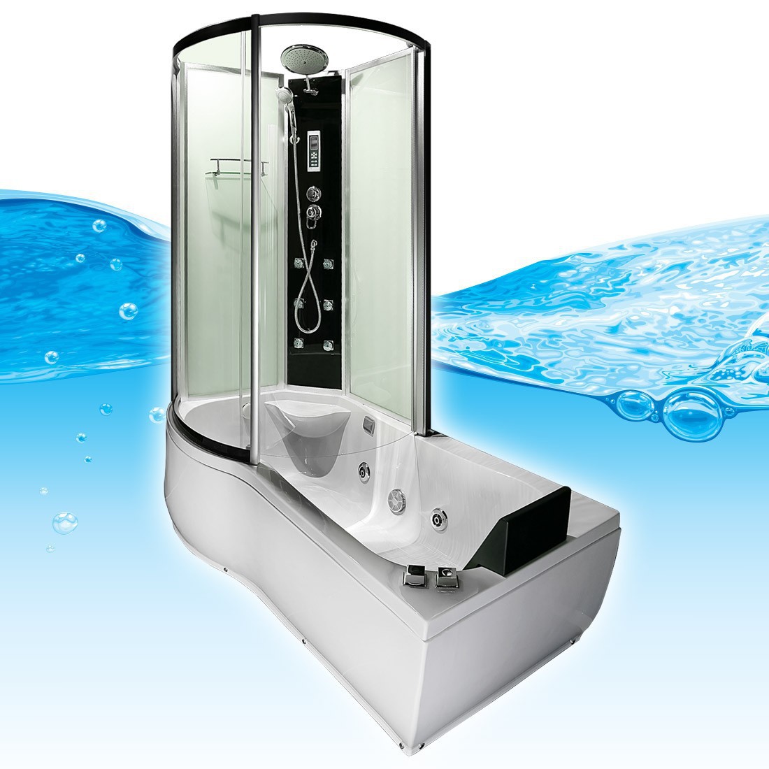 Paket Acquavapore Dtp8050 Ws Whirlpool Badewanne Dusche