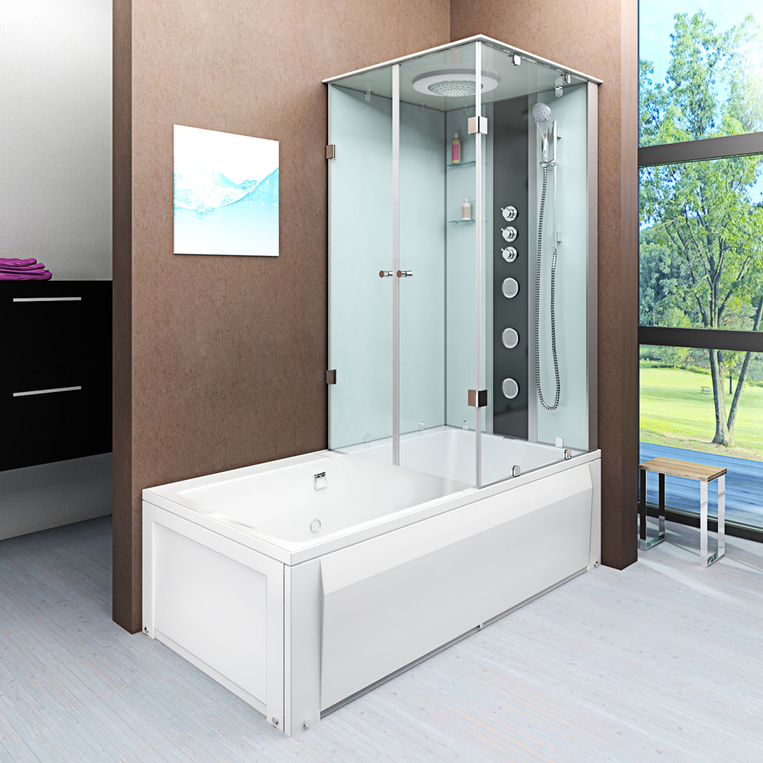 AcquaVapore DTP50-A004L Wanne Duschtempel Badewanne Dusche ... AcquaVapore DTP50-A004L Wanne Duschtempel Badewanne Dusche ...