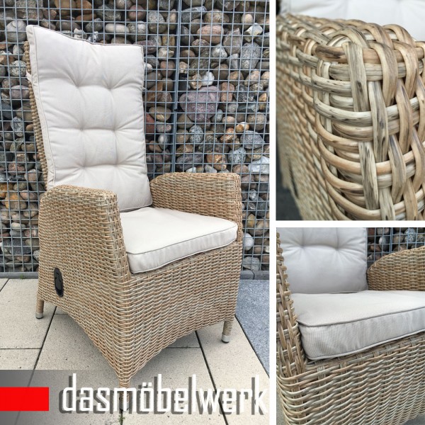 Polyrattan Gartensessel Relaxsessel PISA Cappuccino Hochlehner Sessel Polyrattan Gartensessel Relaxsessel PISA Cappuccino Hochlehner Sessel