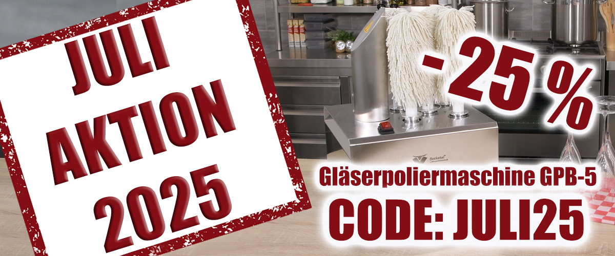 Juli Aktion 25% Discount Gläserpoliermaschine