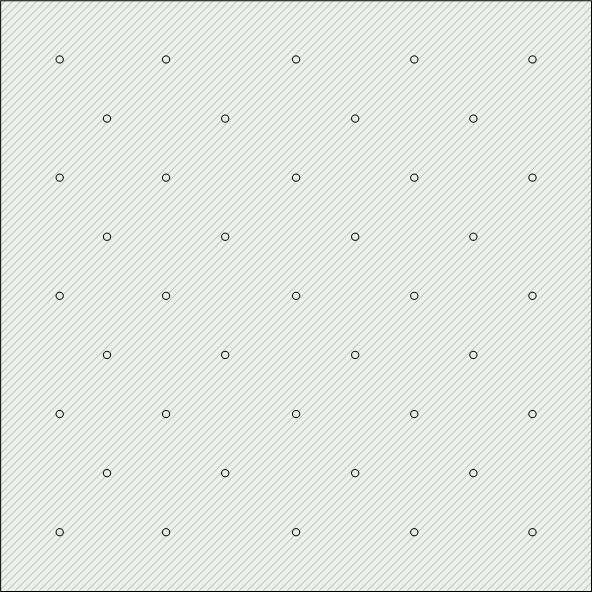 Versetztes Lochraster mit Löchern im diagonalen Muster, optimal für flexible Griffpositionierung (z.B. 15 cm Abstand).